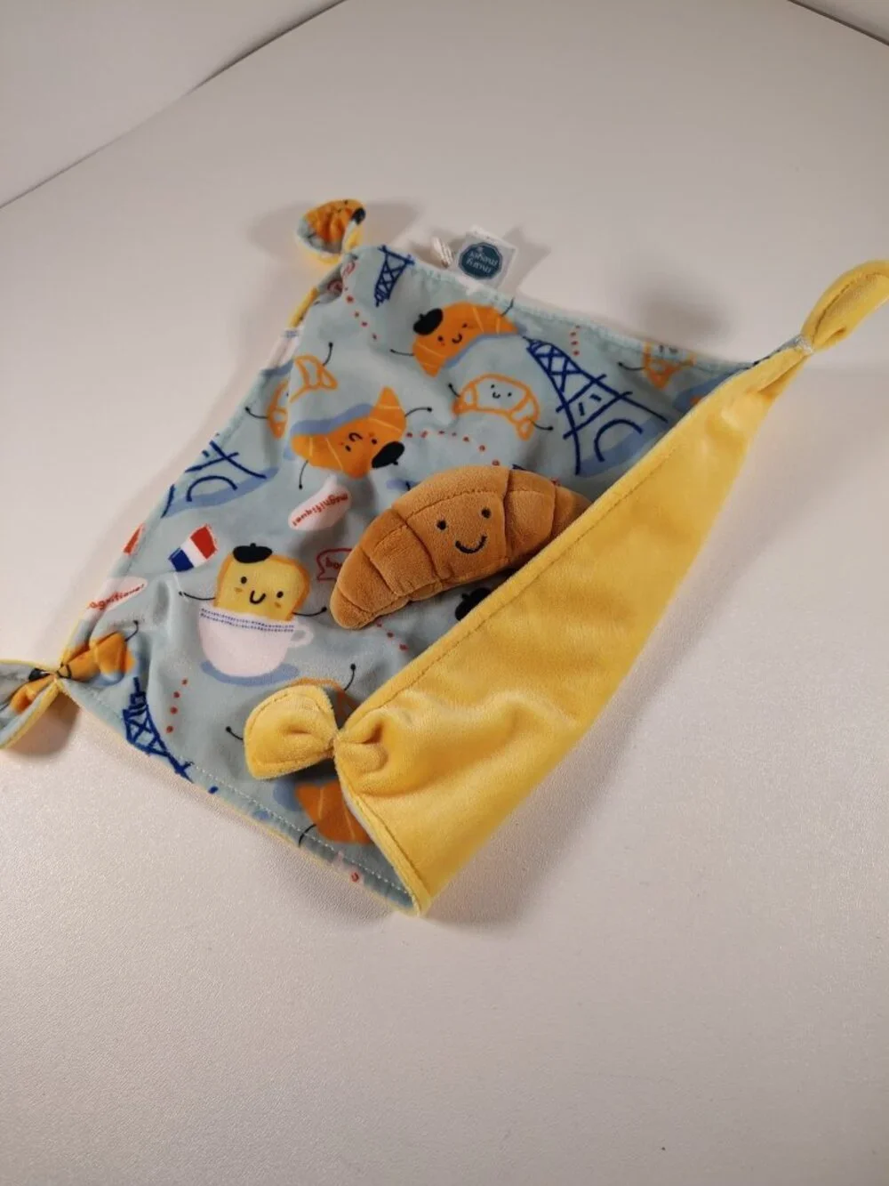 Mary Meyer Sweet Soothie Lovey Security Blanket 10 × 10 inches Croissant EUC
